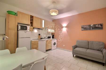 Living room Furnished apartment - 28m²  - 1 bedroom - Jules Joffrin - Mairie du 18ème - Paris