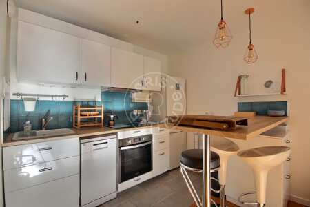 Kitchen Furnished apartment - 39m²  - 1 bedroom - Clichy