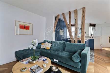 Salotto Appartamento arredato - 67m²  - 2 locali - Notre-Dame de Lorette - Parigi