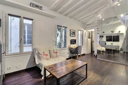 Salon Studio alcove meublé - 23m²  - Poissonnière - Paris