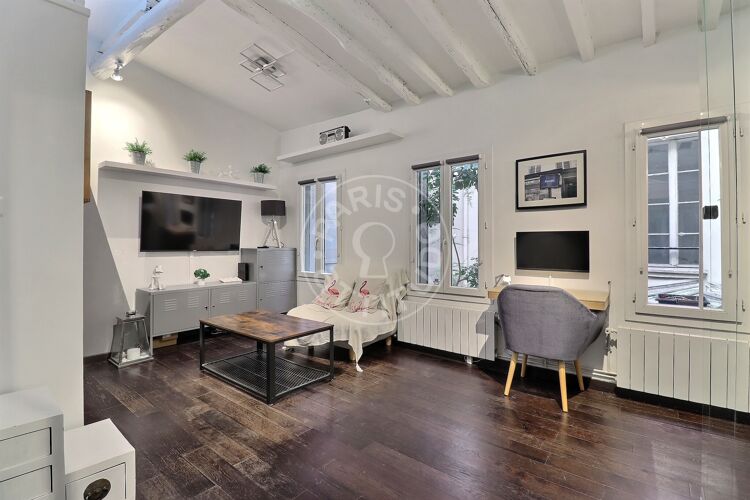 Salon - Studio alcove meublé - Paris 75009 - 15501