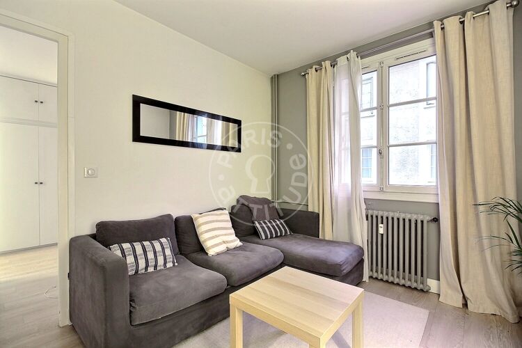 Living room - Furnished 1 bedroom - Boulogne-Billancourt 92100 - 15508