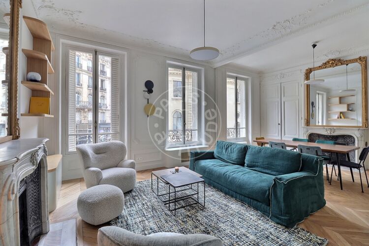 Living room - Furnished 4 bedrooms - Paris 75007 - 15510