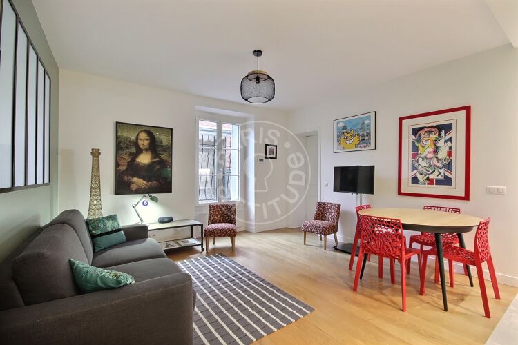 Living room - Furnished 2 bedrooms - Paris 75013 - 15518