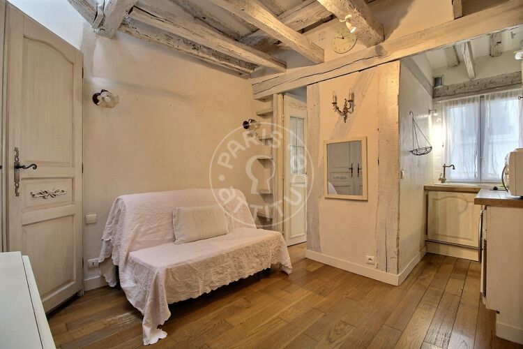 Salon - Studio meublé - Paris 75004 - 1552