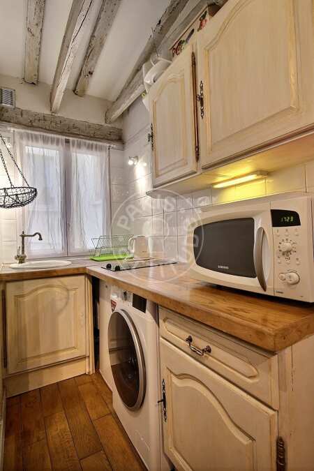 Cocina Estudio amueblado - 20m²  - Ile Saint-Louis - París