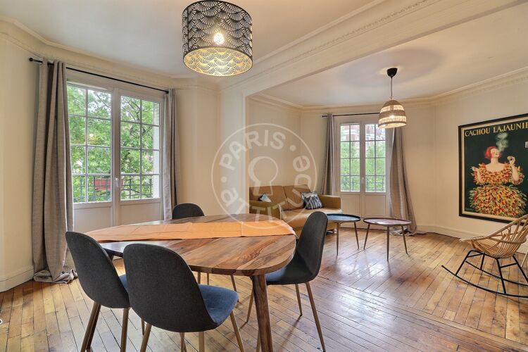 Living room - Furnished 1 bedroom - Paris 75020 - 15526
