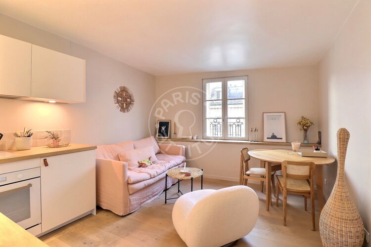 Living room - Furnished 1 bedroom - Paris 75006 - 15535