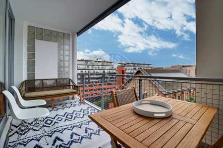 Varanda Apartamento mobilado - 92m²  - 3 quartos - Porte de Champerret - Paris