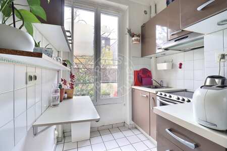 Kitchen Furnished apartment - 45m²  - 1 bedroom - Marx Dormoy - Paris