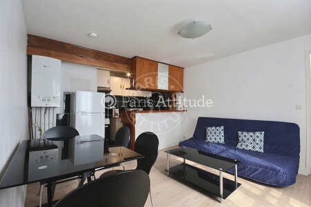 Salon Appartement meublé - 37m² - 1 chambre - Champs-Elysées - Paris