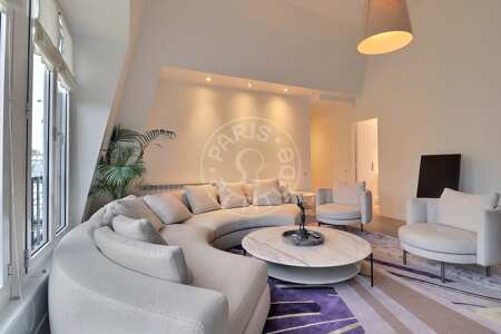 Salon Appartement meublé - 99m²  - 2 chambres - Neuilly-sur-Seine