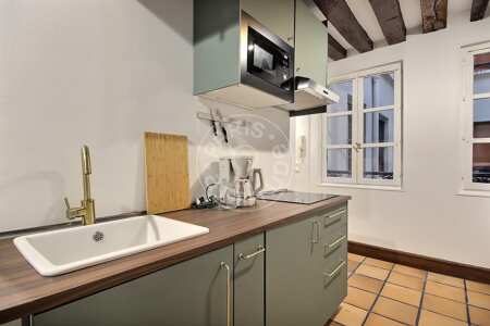 Cozinha Quitinete mobilado - 29m²  - Châtelet - Paris