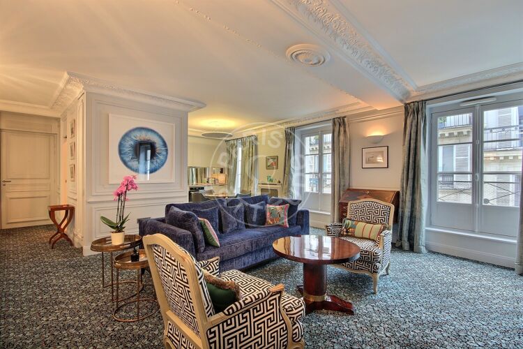 Living room - Furnished 3 bedrooms - Paris 75007 - 16549