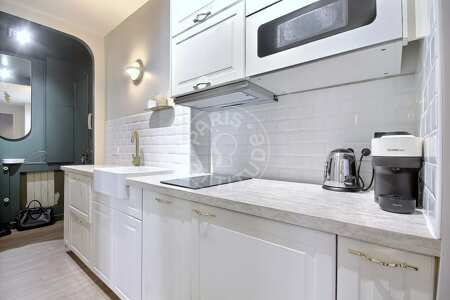 Cocina Piso amueblado - 40m²  - 2 dormitorios - Jardin des Plantes - París