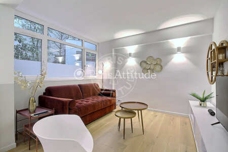 Living room Furnished apartment - 51m²  - 1 bedroom - Auteuil - Paris