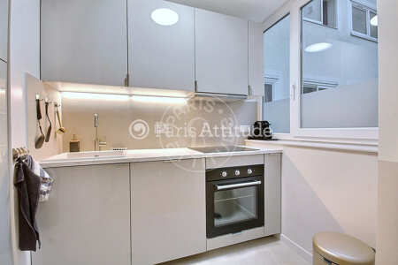 Kitchen Furnished apartment - 51m²  - 1 bedroom - Auteuil - Paris