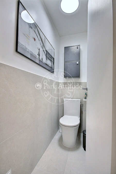 Toilet Furnished apartment - 51m²  - 1 bedroom - Auteuil - Paris