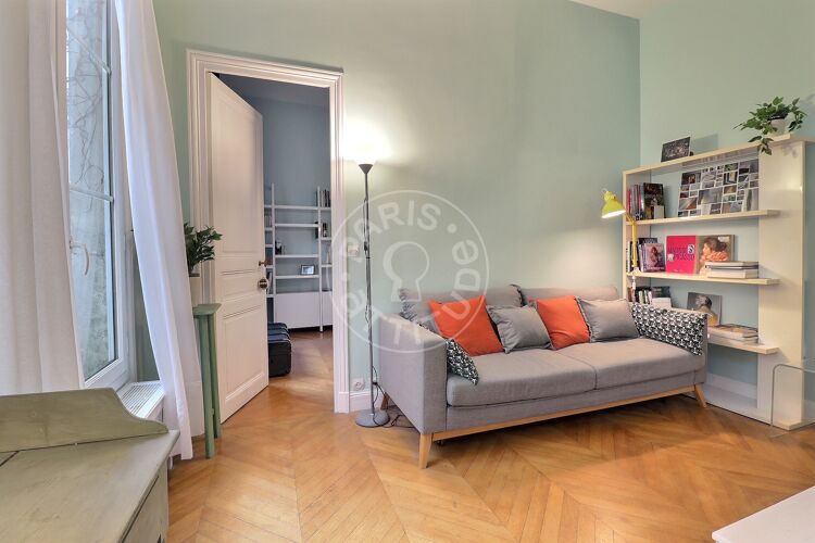Living room - Furnished 1 bedroom - Paris 75003 - 16560