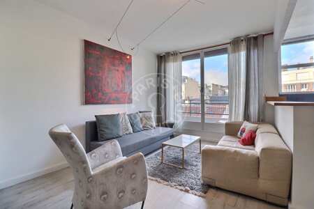 Living room Furnished studio alcove - 42m²  - Neuilly-sur-Seine