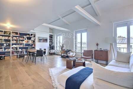 Wohnzimmer Möblierte wohnung - 75m²  - 2 Zimmer - Belleville - Paris