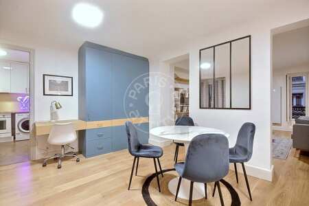 Salle à manger Appartement meublé - 75m²  - 2 chambres - Grands Boulevards / Bonne Nouvelle - Paris