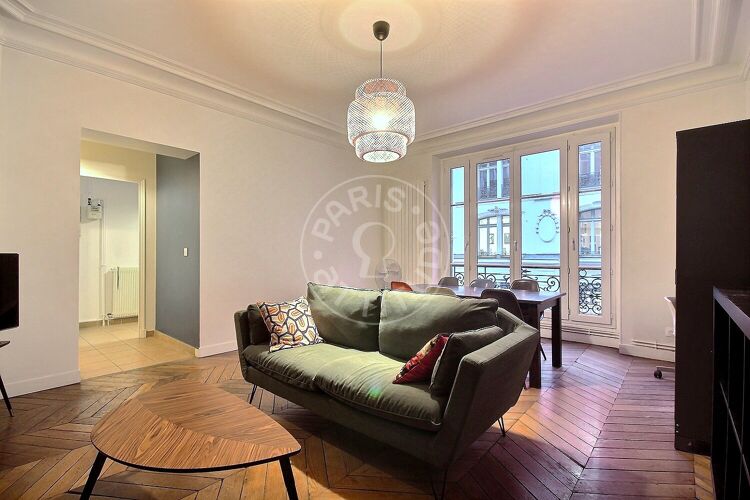 Living room - Furnished 1 bedroom - Paris 75009 - 16585