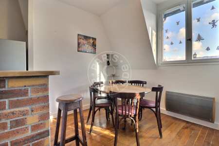 Dining room Furnished apartment - 70m²  - 3 bedrooms - Ledru-Rollin - Paris