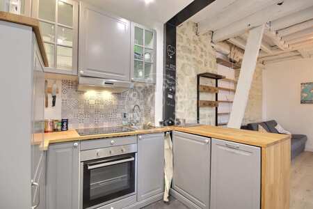 Cuisine Appartement meublé - 38m²  - 1 chambre - Porte de Clichy - Paris