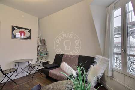 Living room Furnished apartment - 30m²  - 1 bedroom - Belleville - Paris