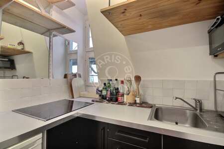 Kitchen Furnished apartment - 30m²  - 1 bedroom - Belleville - Paris