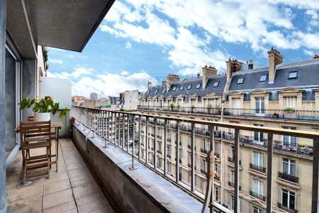 Balcon Appartement meublé - 79m² - 2 chambres - Wagram - Paris