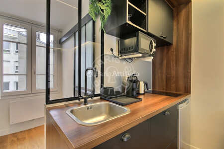 Cozinha Quitinete mobilado - 22m²  - Charonne - Paris