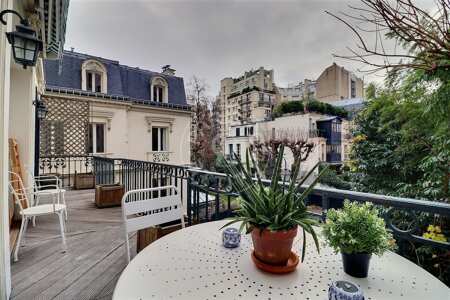 Balcony Furnished apartment - 95m²  - 2 bedrooms - Rue de la Pompe - Paris