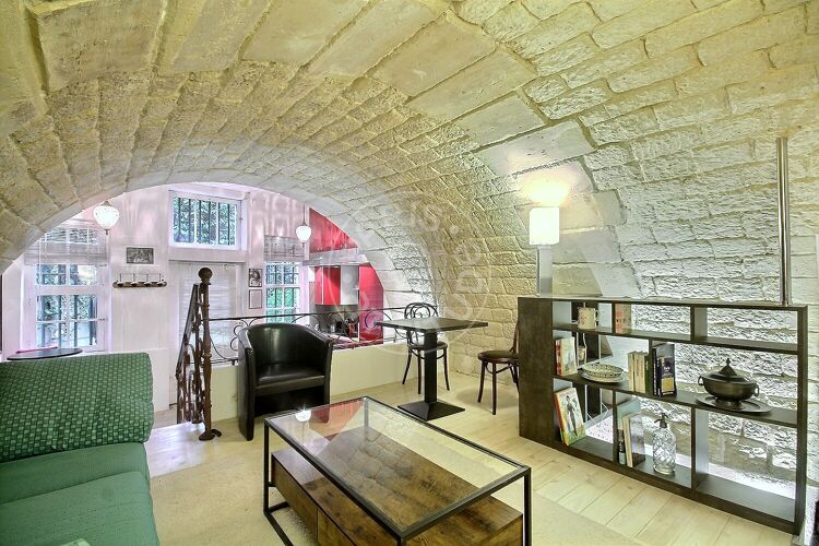 Living room - Furnished 1 bedroom - Paris 75006 - 16613