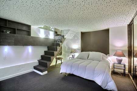 Camera da letto Appartamento arredato - 38m²  - 1 locale - Saint-Germain - Parigi