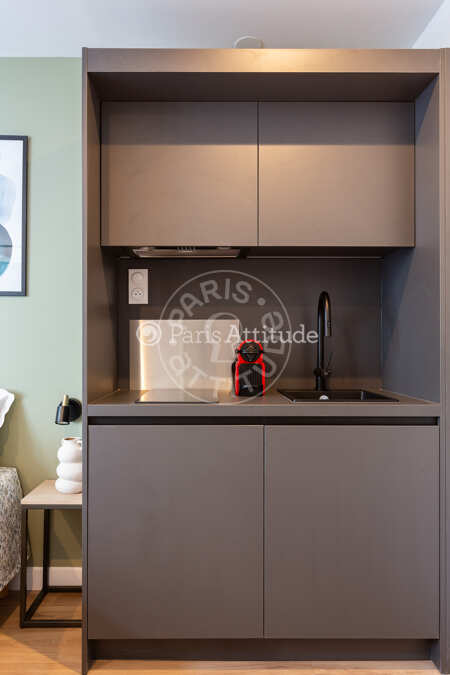 Cozinha Quitinete mobilado - 14m²  - Marx Dormoy - Paris