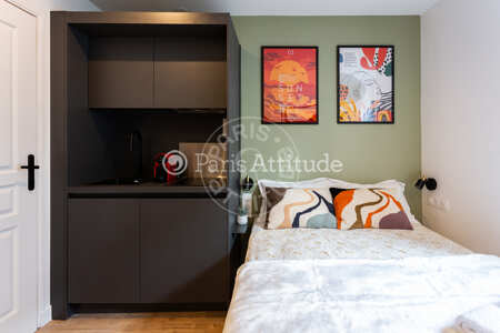 Sala Quitinete mobilado - 13m²  - Marx Dormoy - Paris