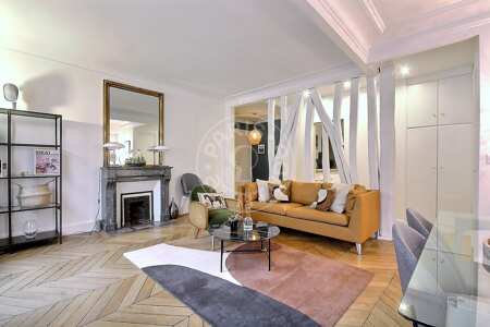 Salón Piso amueblado - 72m²  - 2 dormitorios - Saint-Paul - París