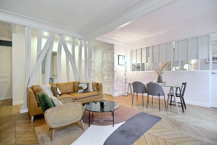 Salon - 2 chambres meublé - Paris 75004 - 16632