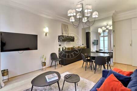 Living room Furnished apartment - 42m²  - 1 bedroom - Pereire - Paris