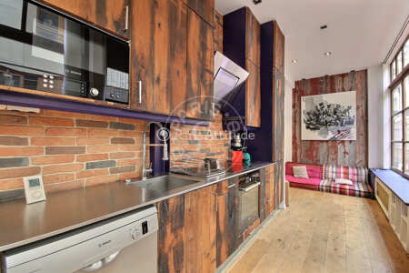 Cozinha Apartamento mobilado - 55m²  - 1 quarto - Montorgueil - Paris