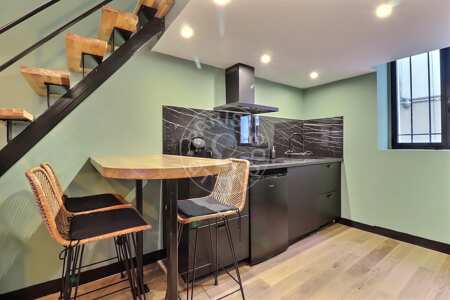 Kitchen Furnished studio alcove - 18m²  - Ecole Militaire / Unesco / Duroc - Paris