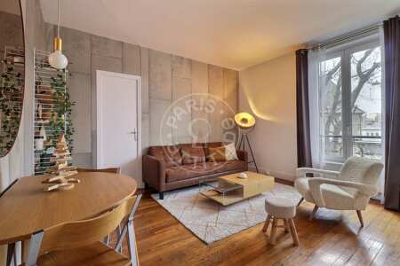 Salon Appartement meublé - 36m²  - 1 chambre - Canal Saint-Martin - Paris