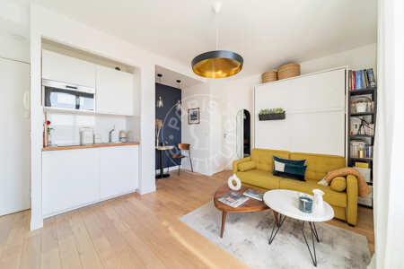 Sala Quitinete mobilado - 24m²  - Pereire - Paris