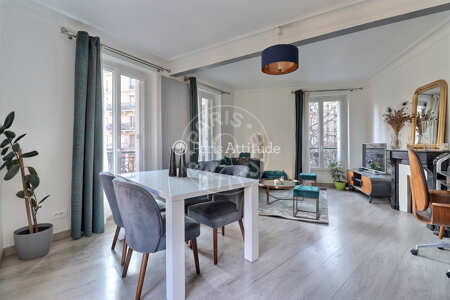 Salon Appartement meublé - 64m²  - 2 chambres - Reuilly-Diderot - Paris