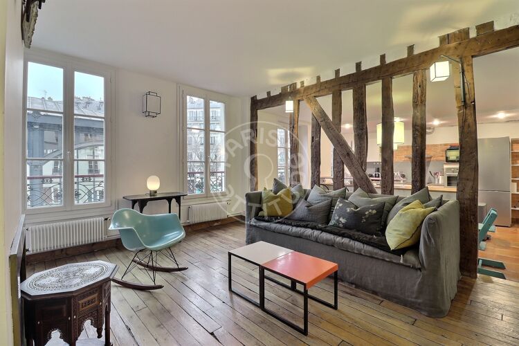Sala - 2 quartos mobiliado - Paris 75010 - 16672