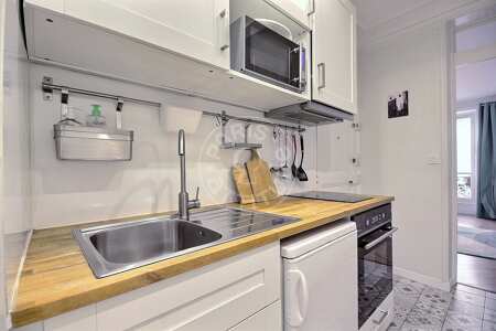 Cuisine Appartement meublé - 28m²  - 1 chambre - Montmartre / Place des Abbesses - Paris