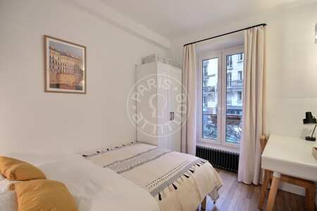 Bedroom Furnished apartment - 22m²  - 1 bedroom - Jules Joffrin - Mairie du 18ème - Paris
