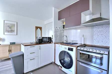Kitchen Furnished apartment - 32m²  - 1 bedroom - Canal de l'Ourcq - Paris